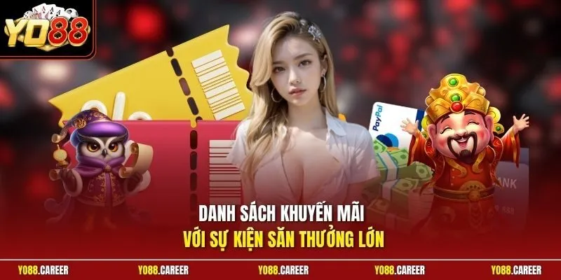 Danh sách khuyến mãi với sự kiện săn thưởng lớn