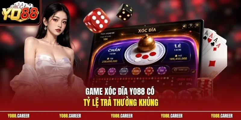Game Xóc Đĩa YO88 có tỷ lệ trả thưởng khủng