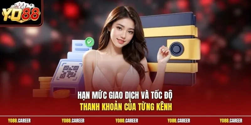 Hạn mức giao dịch và tốc độ thanh khoản của từng kênh