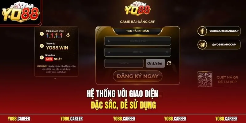 Hệ thống với giao diện đặc sắc, dễ sử dụng