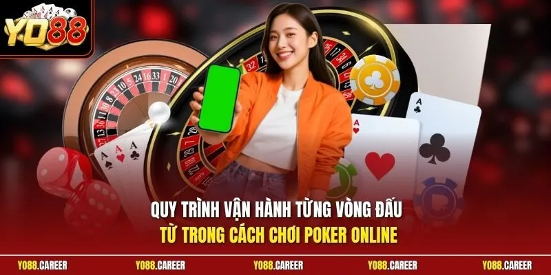 Quy trình vận hành từng vòng đấu từ trong cách chơi Poker online